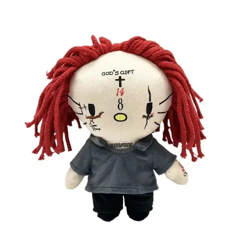 دمية تريبي ريد الكرتونية المحشوة، بطول 24 سم، على شكل مغني الراب، ألعاب محشوة لطيفة، دمى ناعمة محشوة، هدية عيد ميلاد للأطفال