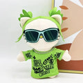 26cm KT Billie Eilish Green Sunglasses Fashion Boy Plush Doll Figure Stuffed Toys Cute Kids Boys Girls Christmas Gift