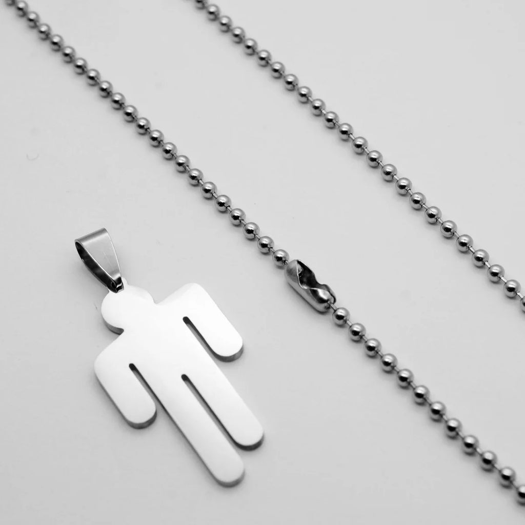 قلادات بيلي فاشن بتصميم رأس مائل، مصنوعة من الفولاذ المقاوم للصدأ ومرصعة بأحجار الراين، للرجال والنساء، بالجملة، إكسسوارات ومجوهرات هيب هوب