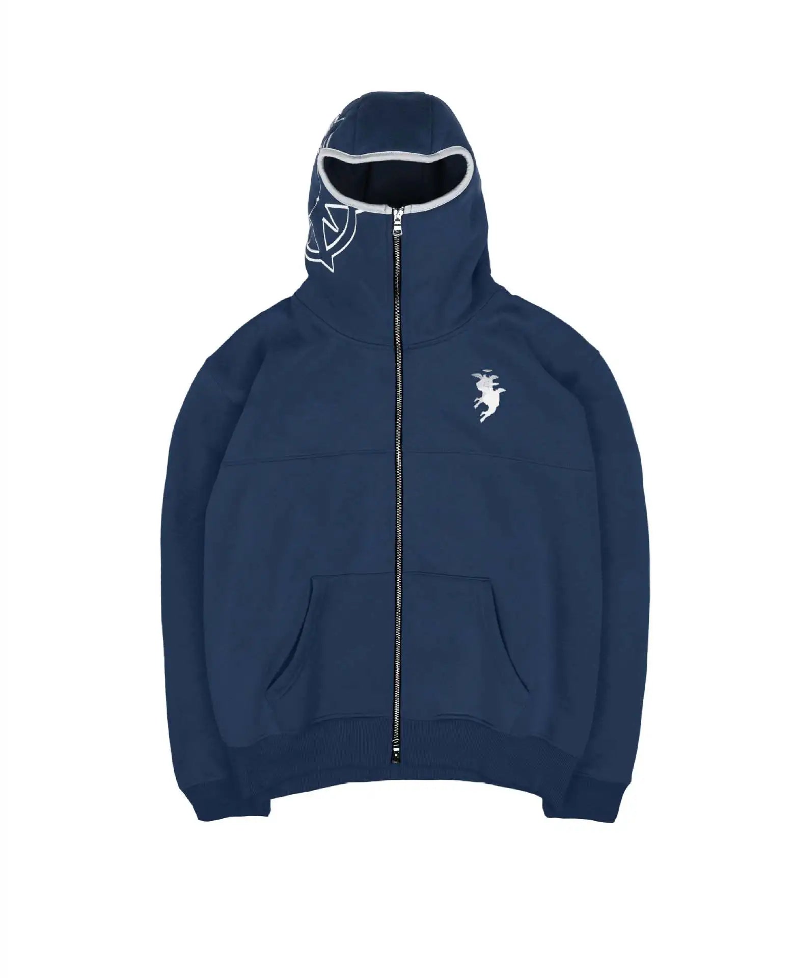 جاكيت رجالي روك قوطي، سترة بغطاء رأس مطرزة برسومات، ملابس Y2K، هاراجوكو، هيب هوب، ريترو، بسحاب، سترة واسعة