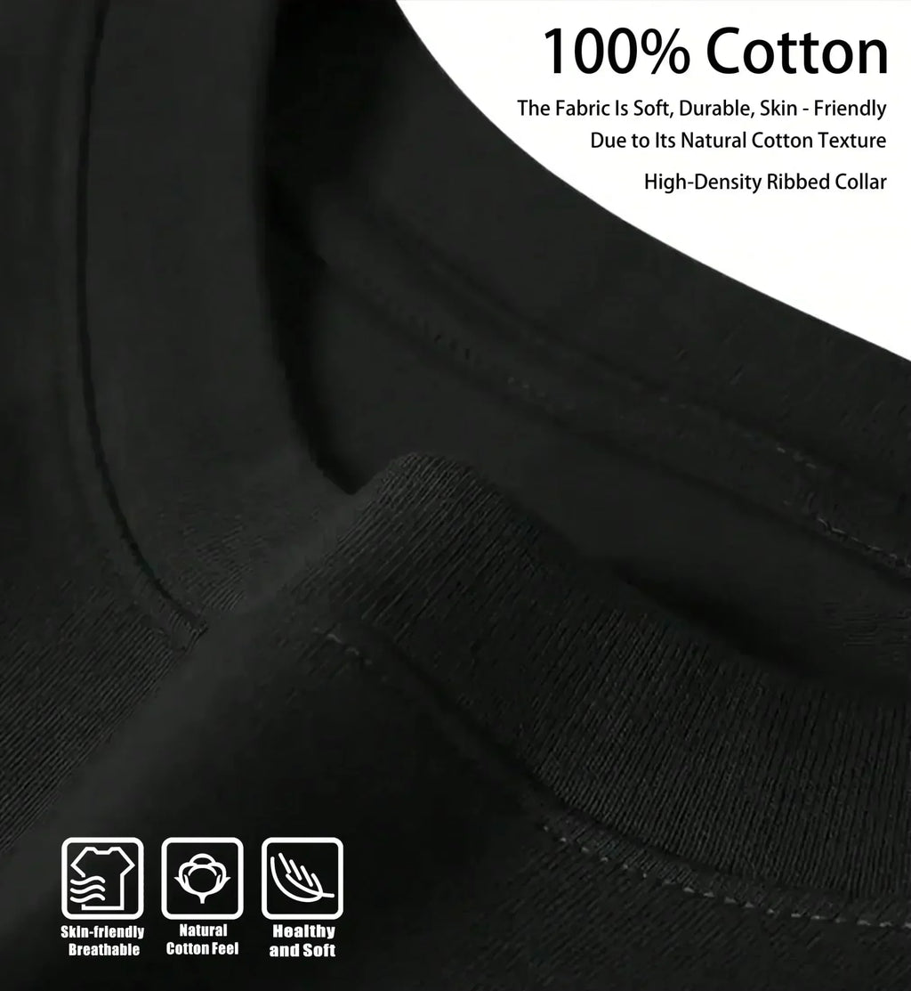 تيشيرت مطبوع عليه صورة مغني الراب إمينيم ومارشال بايوس ماذرز من ألبوم صيف 2025، بتصميم هيب هوب كلاسيكي، مصنوع من القطن الخالص 100%.