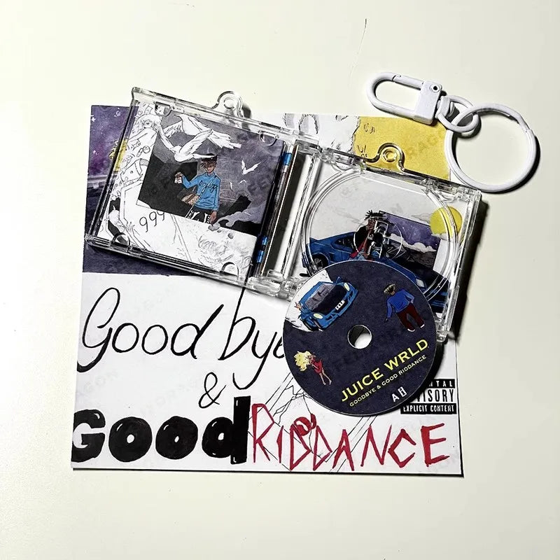 سلسلة مفاتيح صغيرة لألبوم Juice WRLD الموسيقي بتقنية NFC، مع إمكانية تشغيل الأغاني، وألبوم Fighting Demons الموسيقي، وسلسلة مفاتيح موسيقية، وقلادة تنكرية.