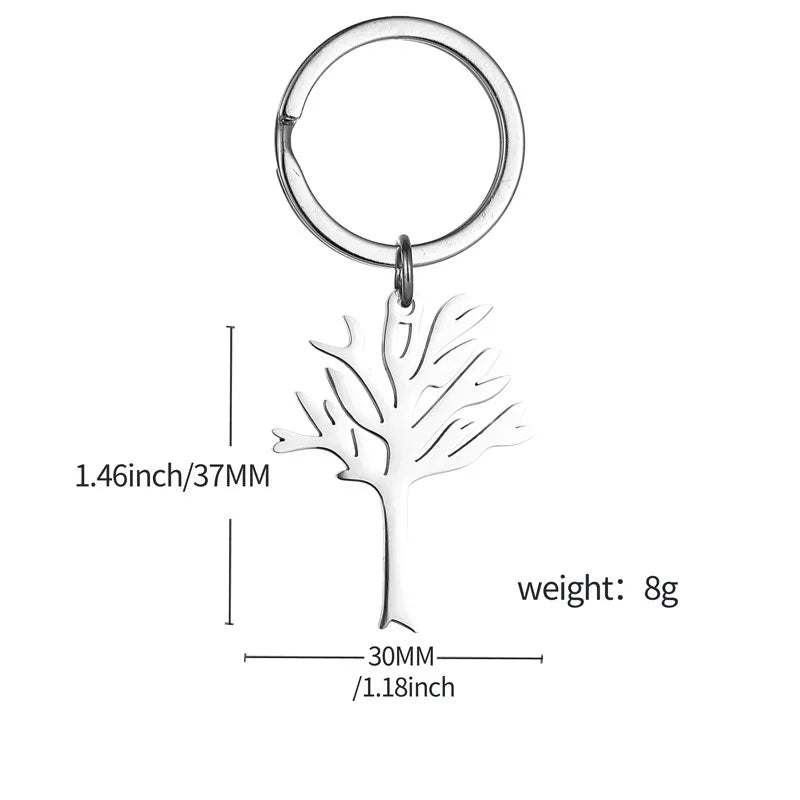 شجرة الحياة الجديدة المصنوعة من الفولاذ المقاوم للصدأ والمخصصة للرجال والنساء، هدايا مجوهرات بالجملة
