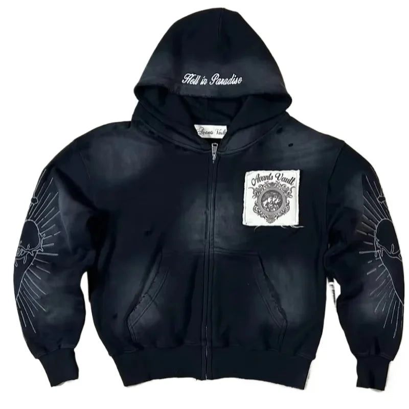 هودي بسحاب بتصميم هيب هوب أمريكي جديد من حقبة الألفية الجديدة، للنساء، مناسب للارتداء اليومي، فضفاض، بتصميم مستوحى من الجوكر، سويت شيرت كلاسيكي للجنسين، مبطن بالفرو، دافئ