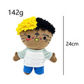 Hello Kitty xxxtentacion Yellow Black Hair Plush Doll Figure Stuffed Toys Cute Kids Boys Girls Birthday Gifts 24cm
