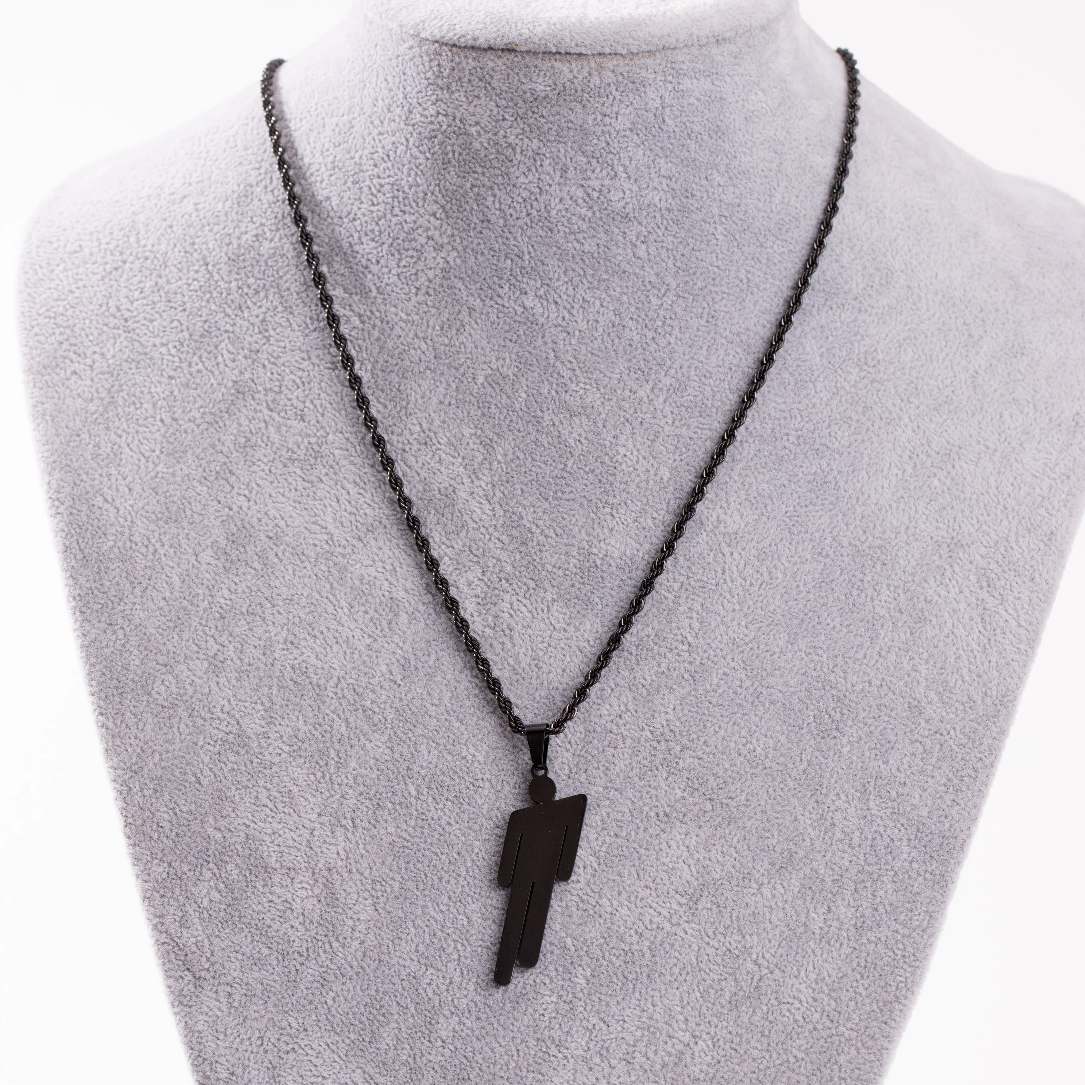 قلادات بيلي فاشن بتصميم رأس مائل، مصنوعة من الفولاذ المقاوم للصدأ ومرصعة بأحجار الراين، للرجال والنساء، بالجملة، إكسسوارات ومجوهرات هيب هوب