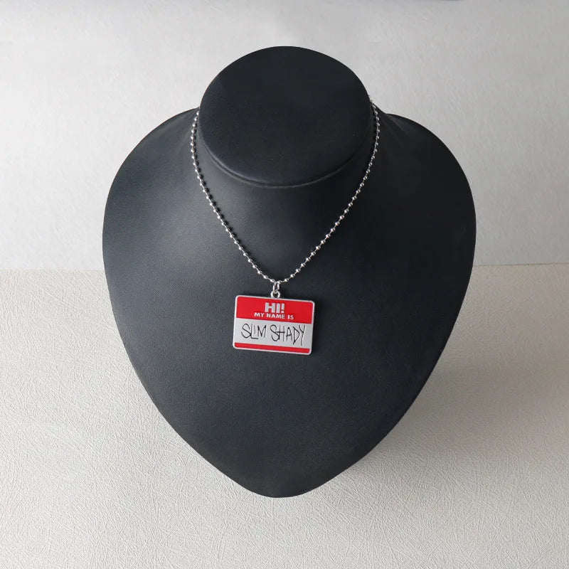 قلادة هيب هوب راب مع سلسلة مفاتيح، قلادة هوية رافيان آمو، قلادة معدنية مع سلسلة مفاتيح، مجوهرات بحروف إنجليزية، 2024