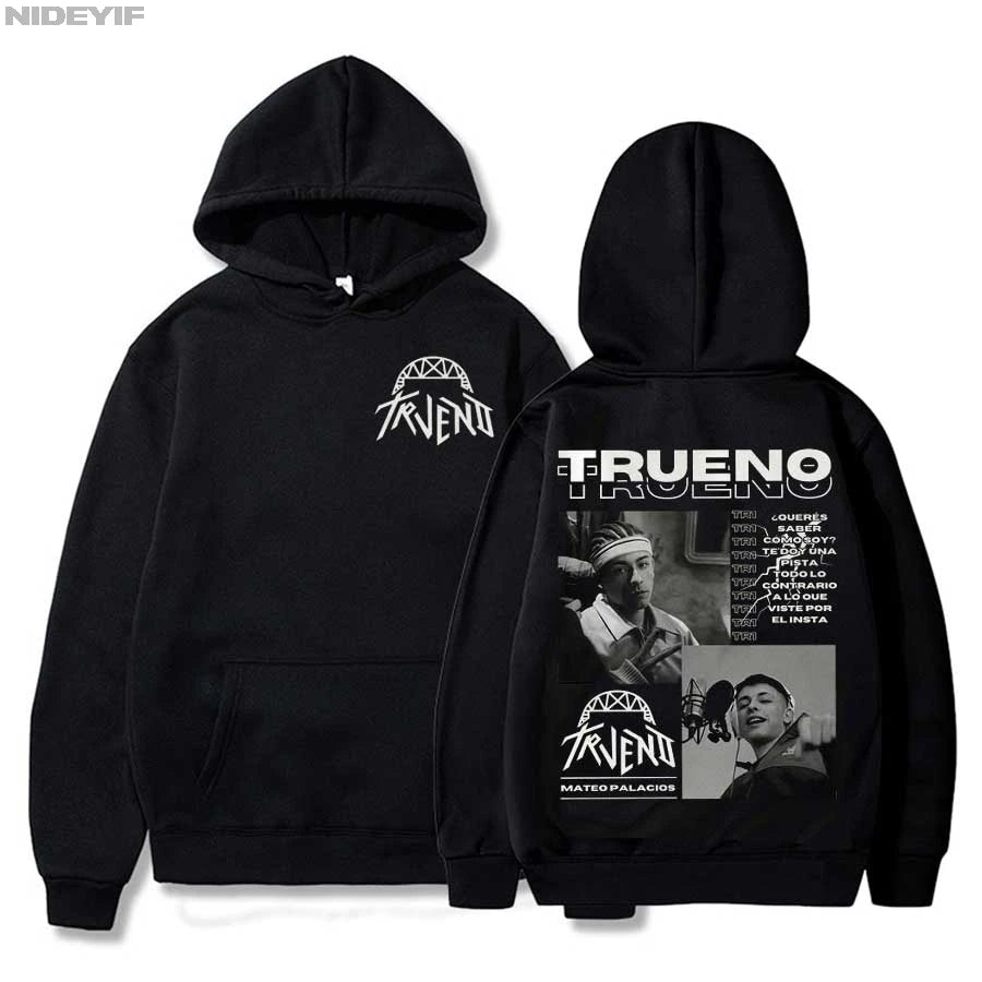 هودي جولة ألبوم ترينو 2025 للرجال والنساء، سترة رياضية ناعمة وعصرية، ملابس هيب هوب، ملابس الشارع، تيشيرت دافئ TR2