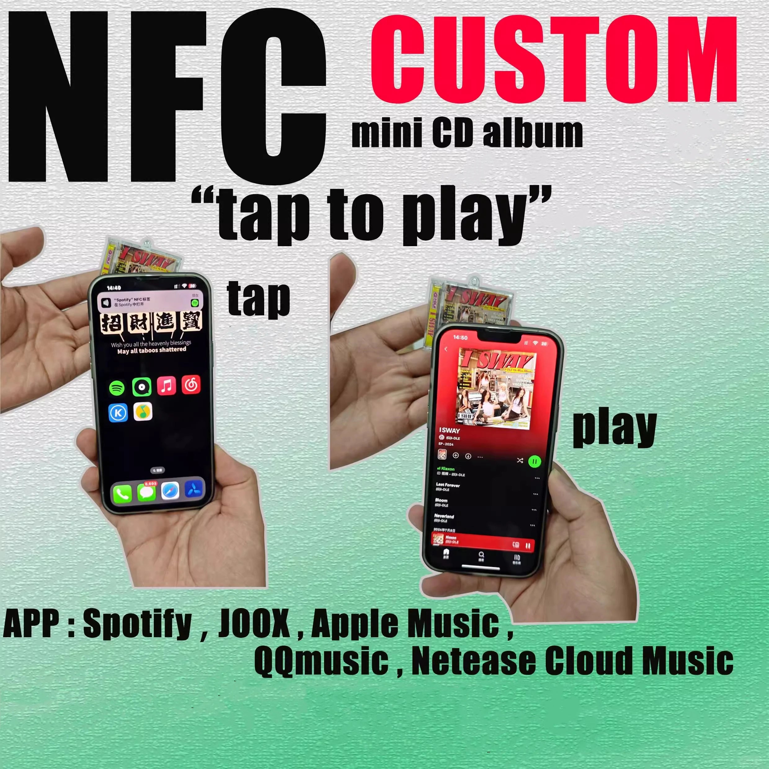 سلسلة مفاتيح صغيرة من موسيقى الهيب هوب، بتصميم سليم شادي، مزودة بتقنية NFC، لتشغيل أغاني ألبوم ذا إمينيم شو. سلسلة مفاتيح، قلادة تنكرية، قلادة أكريليك يمكنك صنعها بنفسك، هدية.