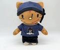New Hello Kitty Rapper ski mask the slump god  Plush Toy Doll with Clothes Stuffed Soft Plush Toys Fans Collect Gifts